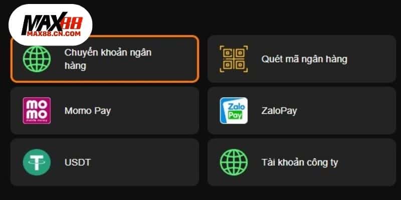 Một số điều kiện quan trọng khi nạp tiền Max88